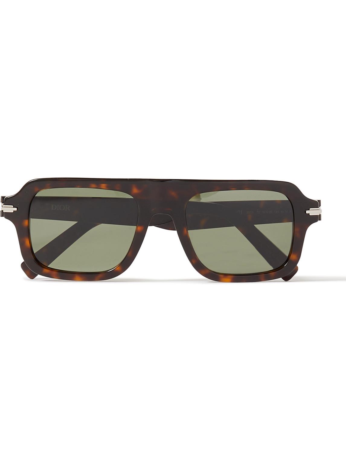 DiorBlackSuit N2I Square-Frame Tortoiseshell Acetate Sunglasses