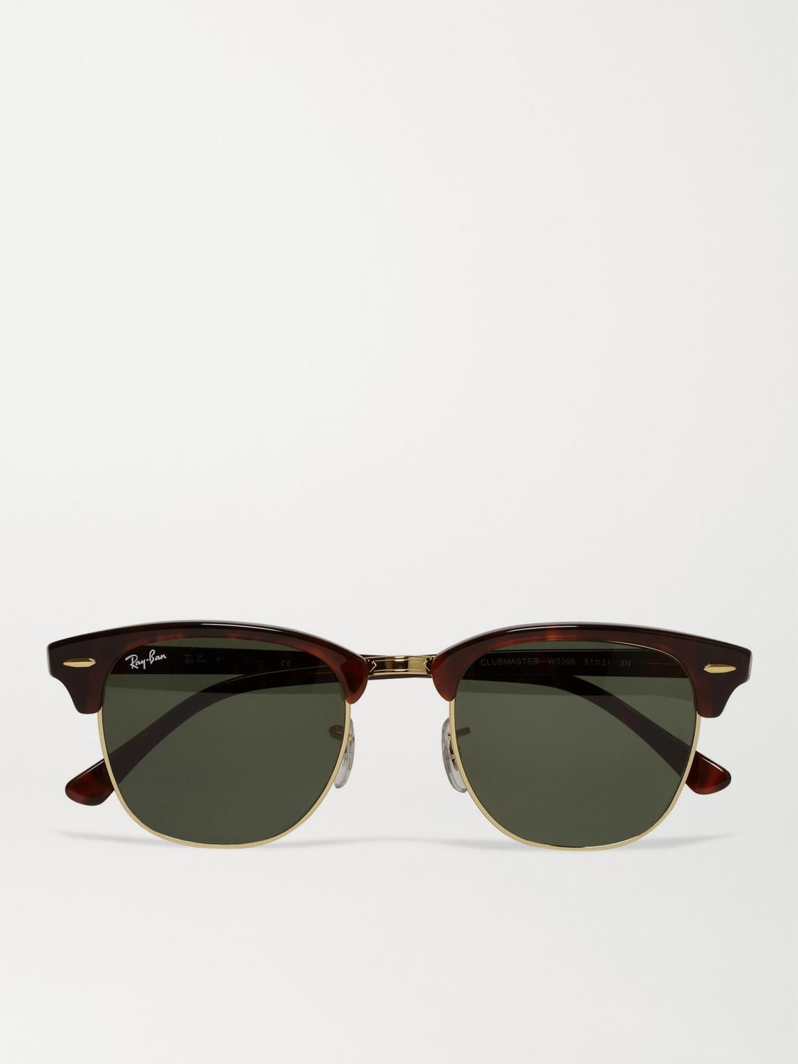 Clubmaster Acetate and Gold-Tone Sunglasses