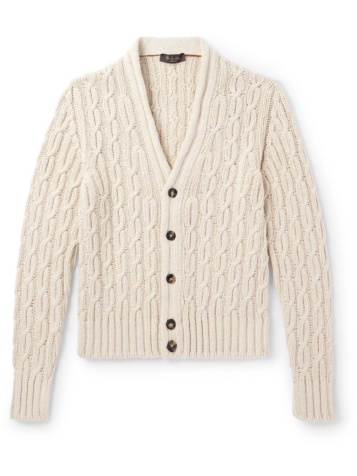 Slim-Fit Cable-Knit Cotton Cardigan