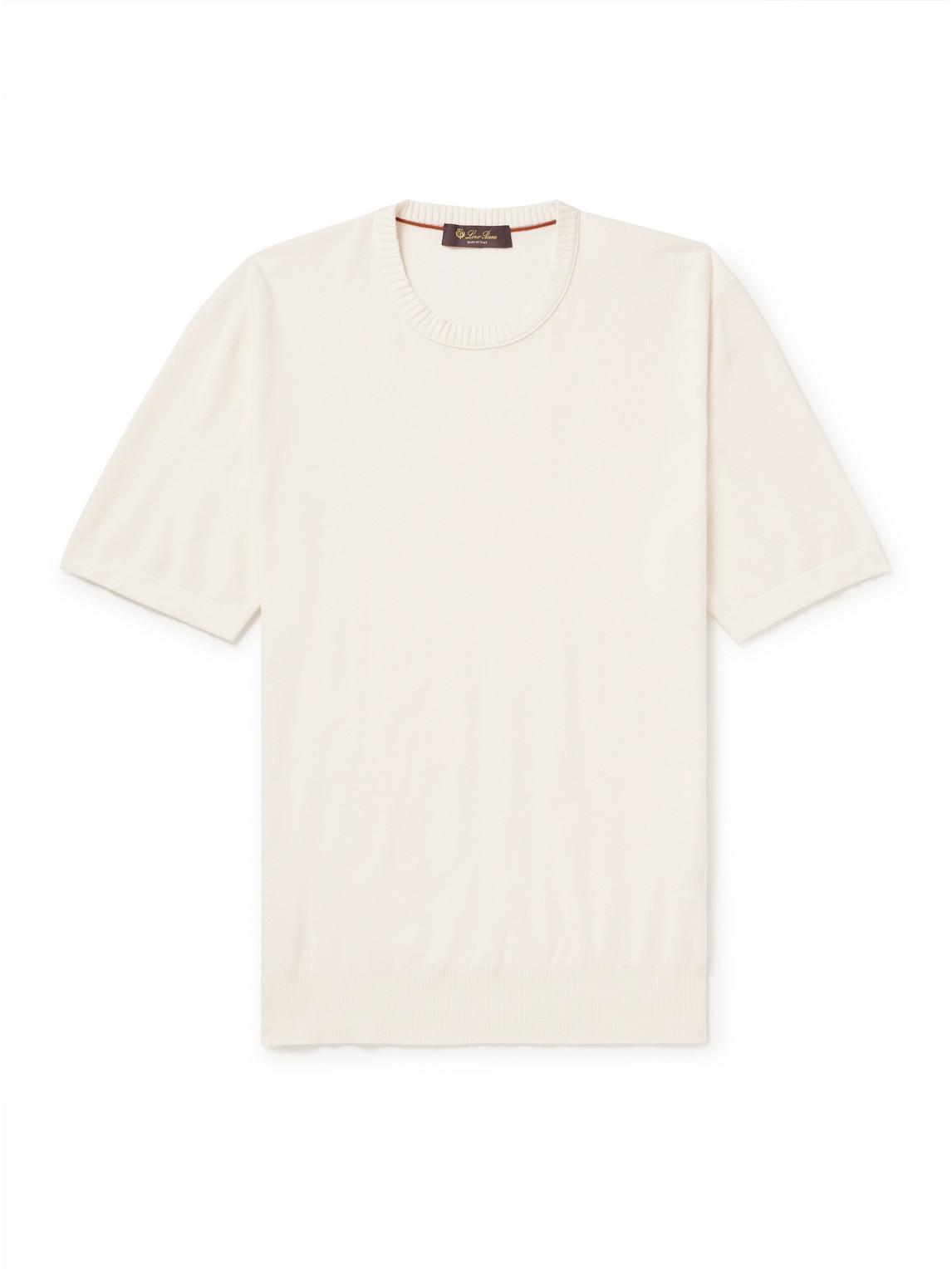 Cotton and Silk-Blend Piqué T-Shirt