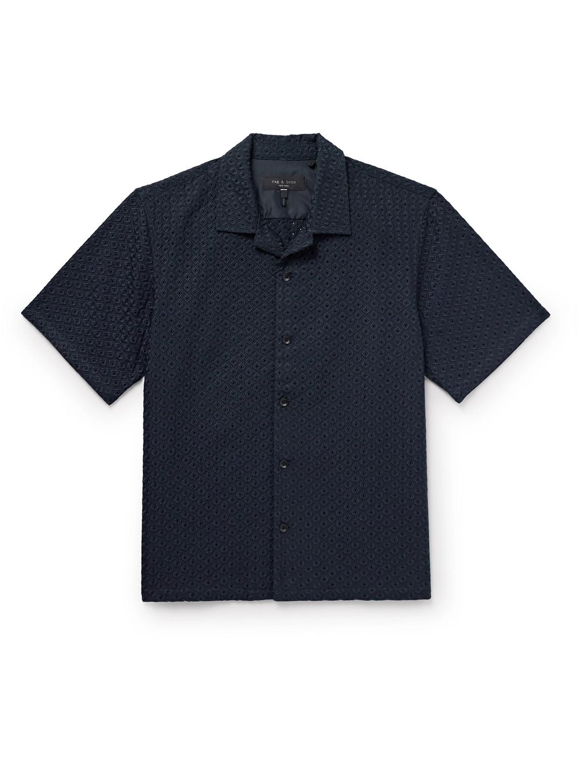 Avery Resort Camp-Collar Broderie Anglaise TENCEL™ Lyocell Shirt