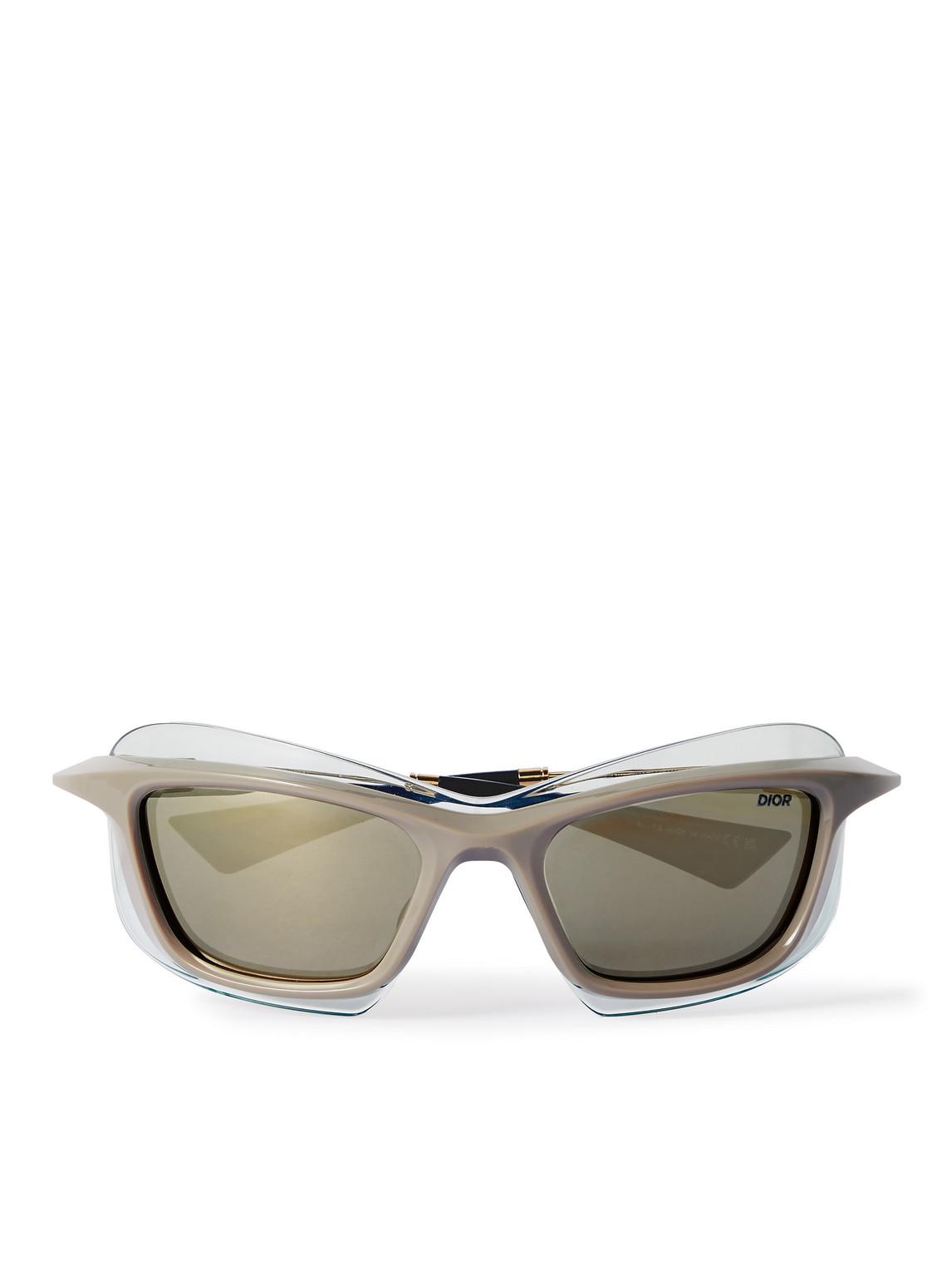 DiorXplorer S1U Acetate Wrap-Around Sunglasses