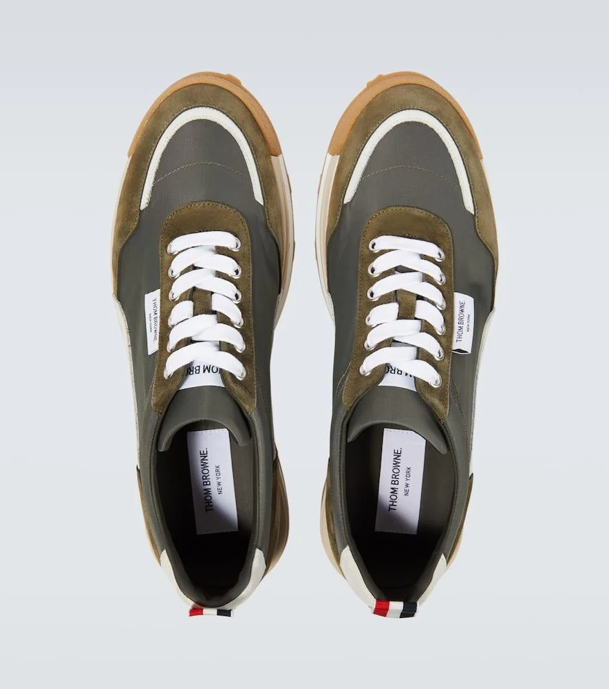 Alumni leather-trimmed sneakers