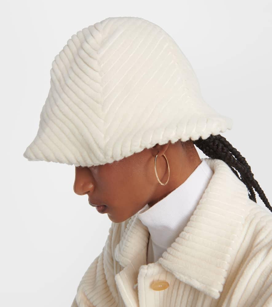 Wool and cotton bucket hat