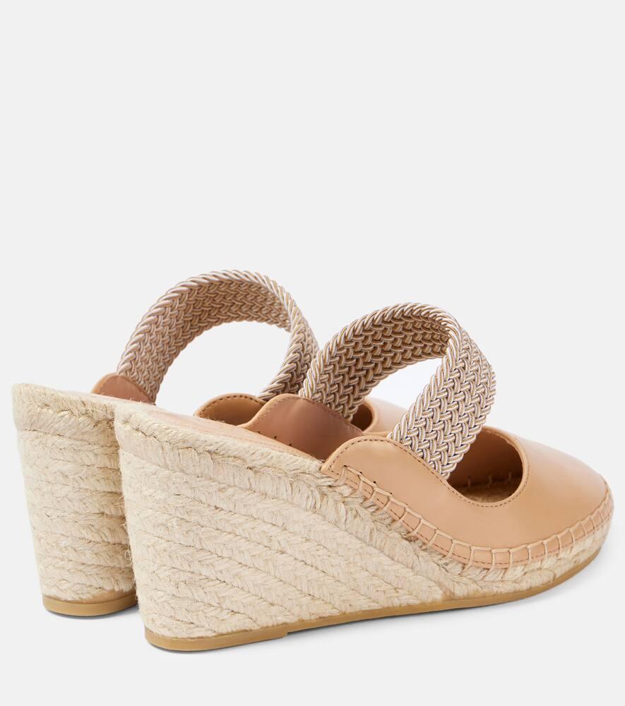 Siena 70 leather espadrille wedges