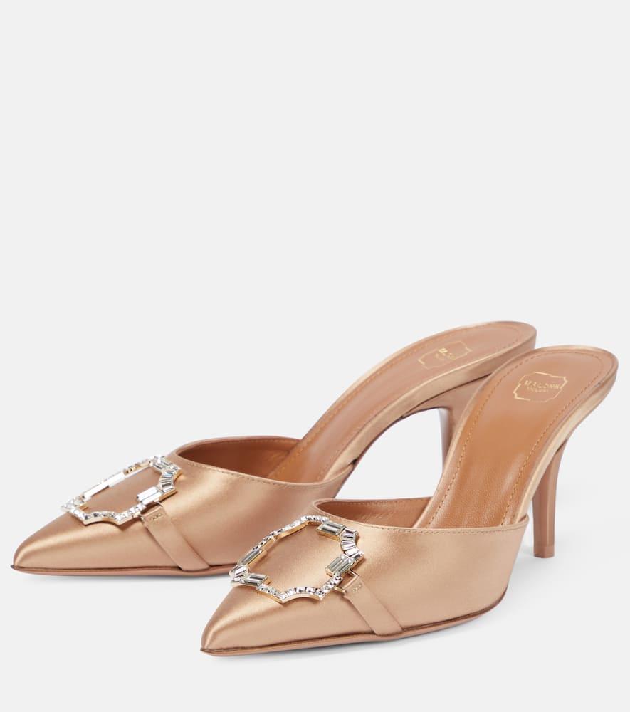 Missy 85 embellished satin mules