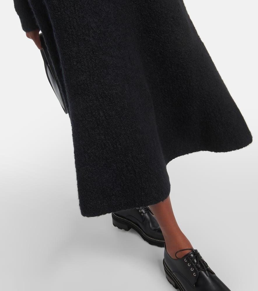 Pablo wool and silk bouclé midi skirt