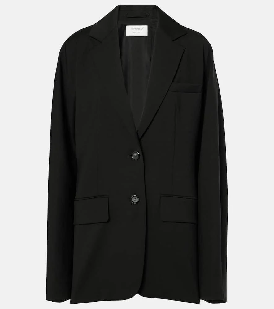 Ecru oversized virgin wool blazer