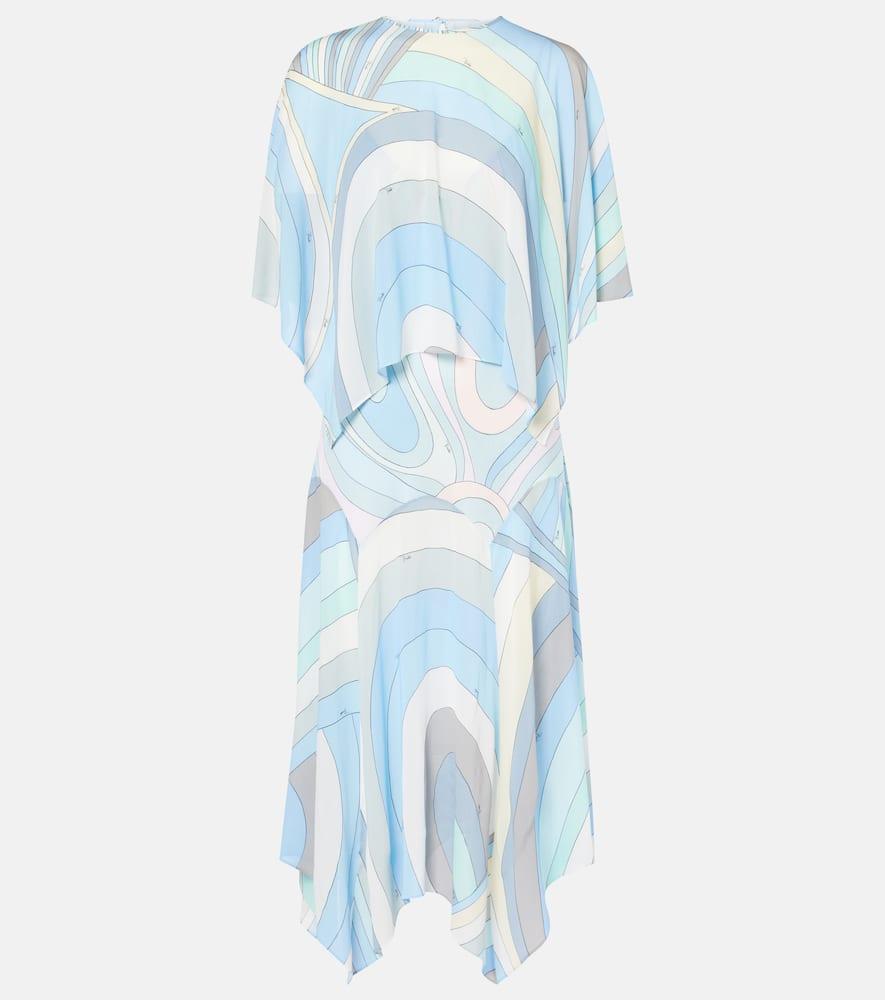 Iride draped jersey muslin midi dress