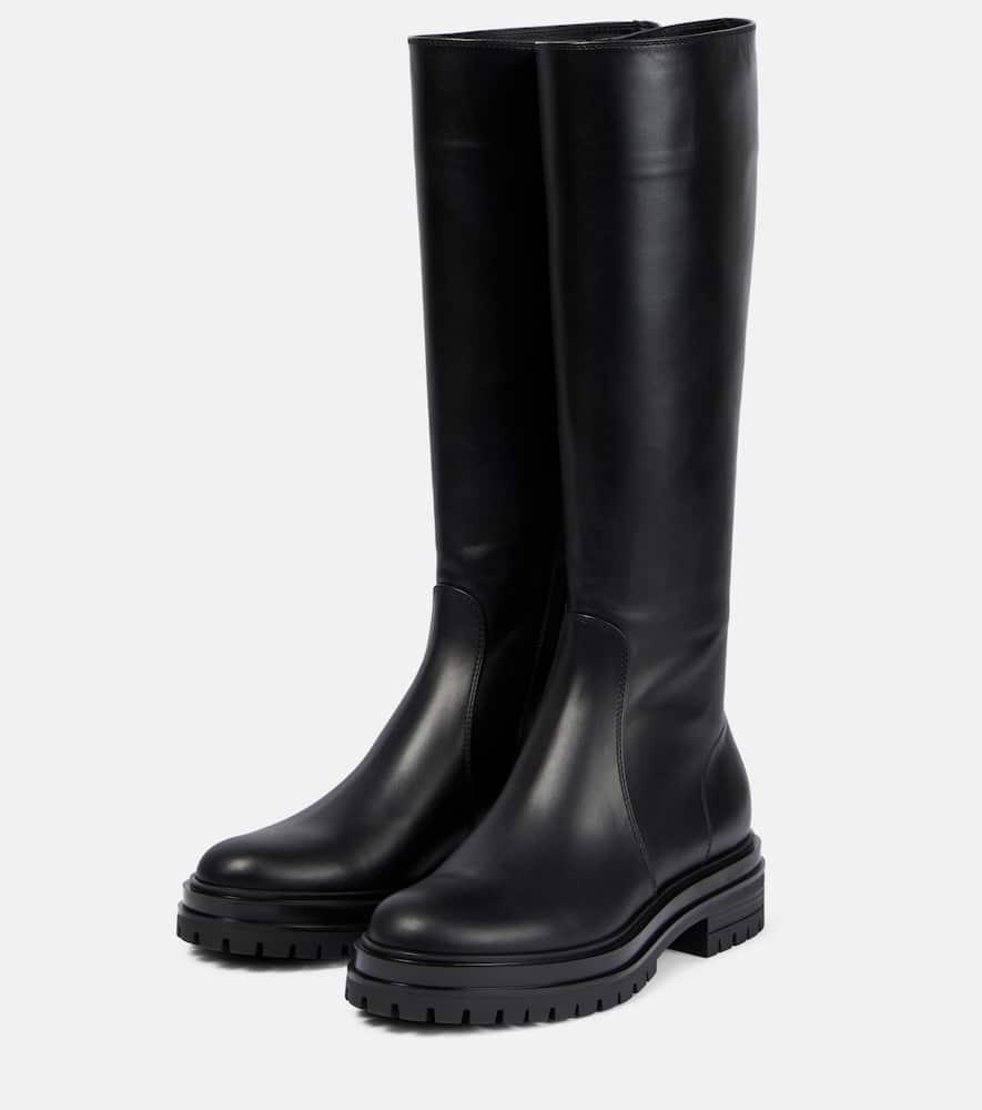 Knee-high leather boots