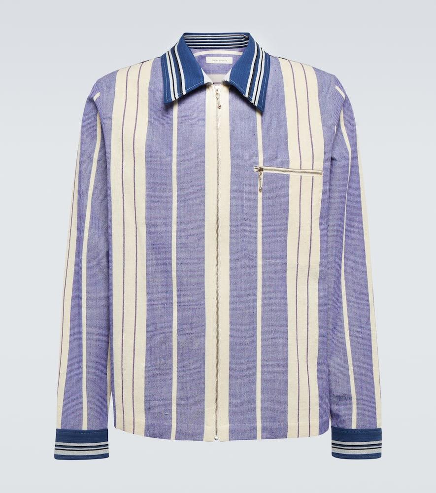 Atlantic striped cotton twill jacket