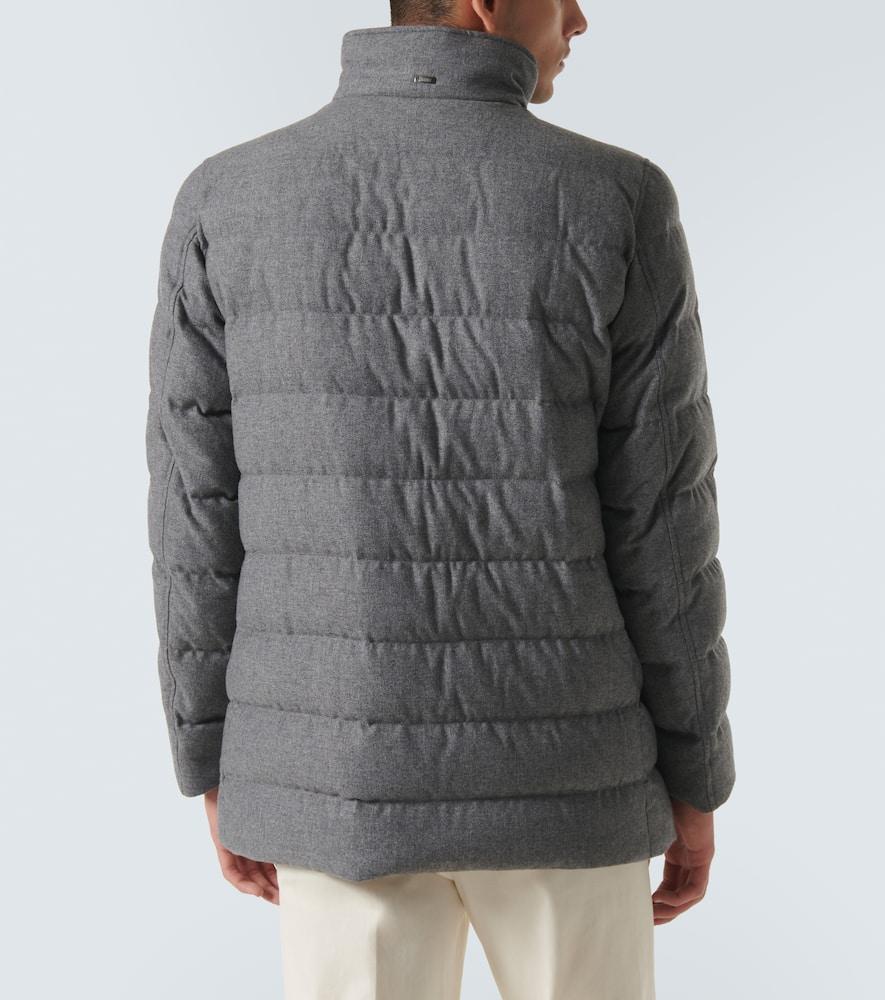 Cashmere-blend puffer jacket