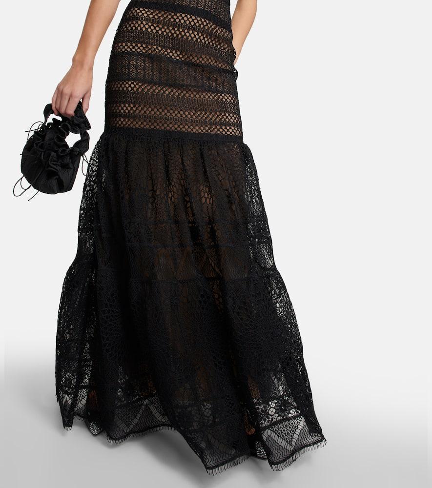 Macramé halter-neck gown