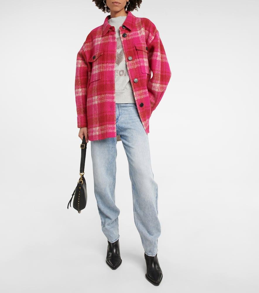 Harveli plaid wool-blend jacket