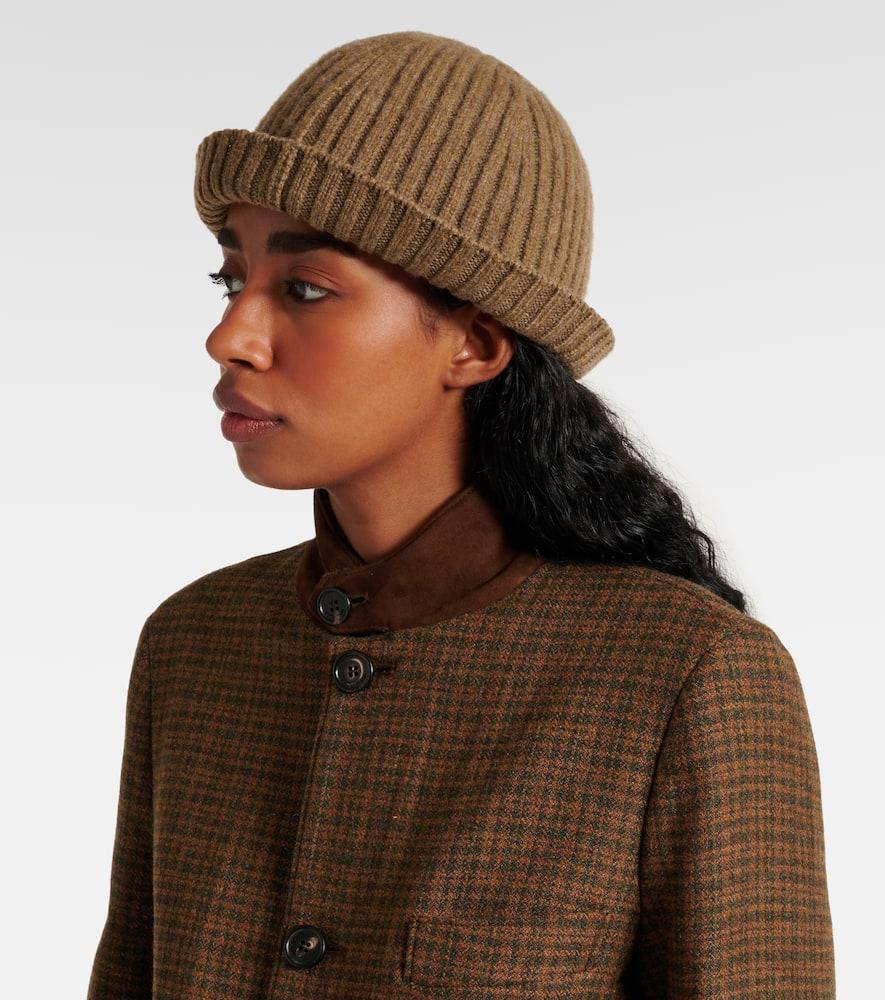 Ribbed-knit cashmere-blend hat