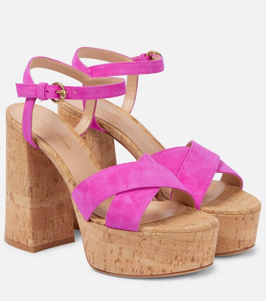 Bebe suede platform sandals