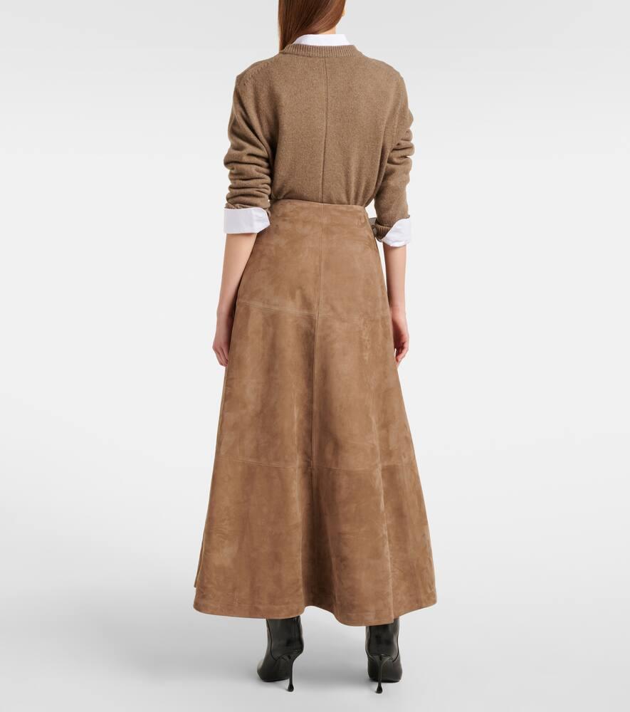 Varda suede midi skirt