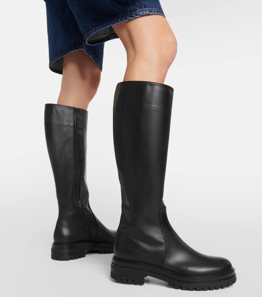 Knee-high leather boots