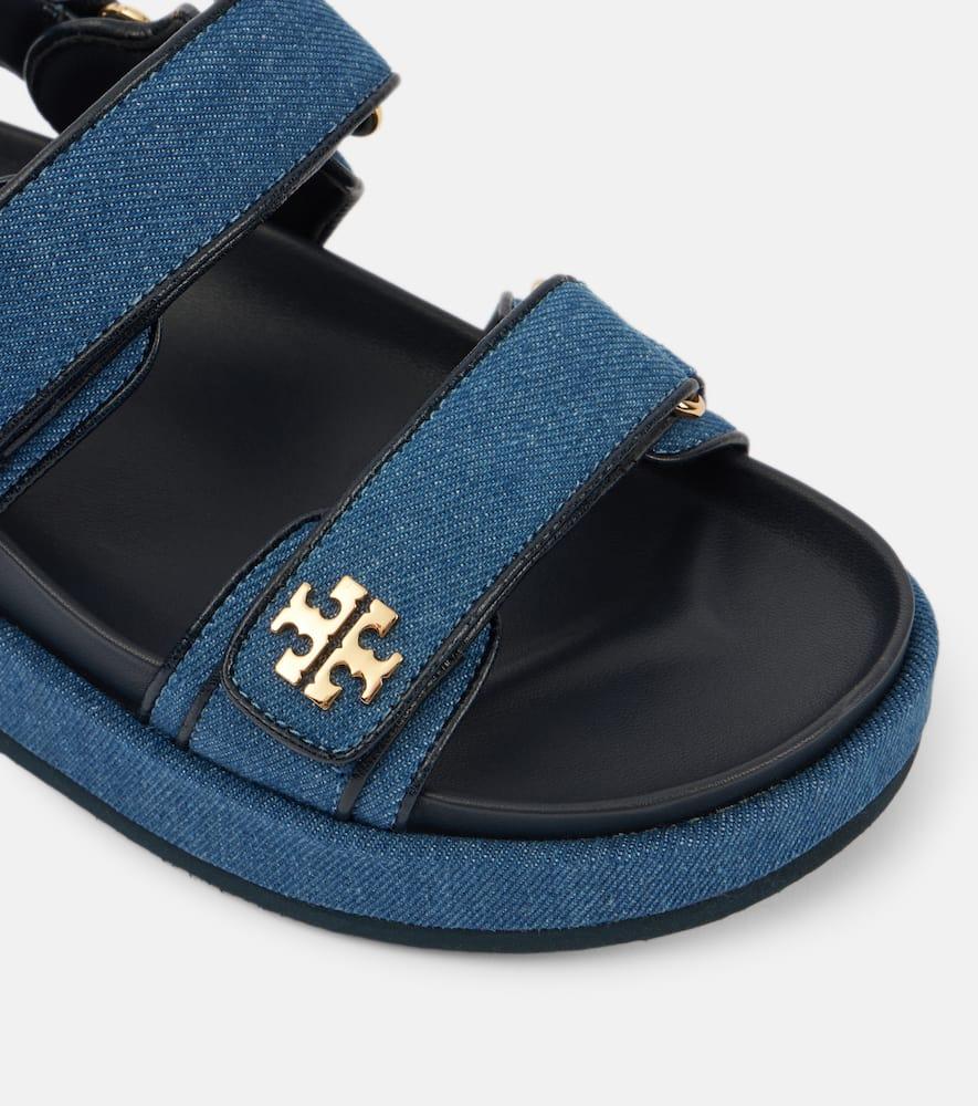 Kira denim platform sandals