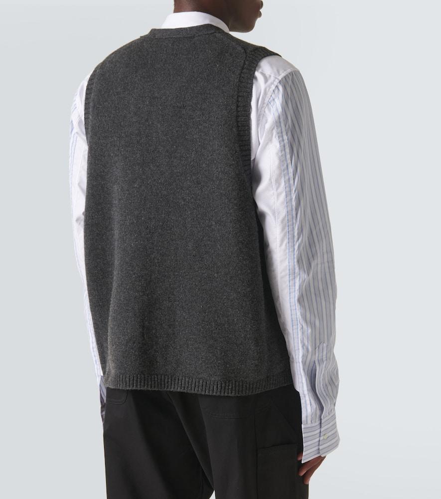 Wool jacquard cardigan