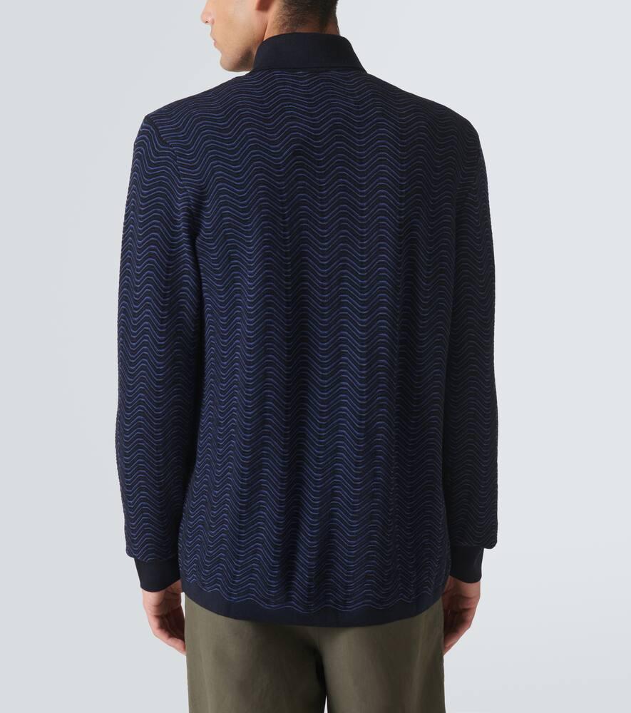 Jacquard wool-blend shirt