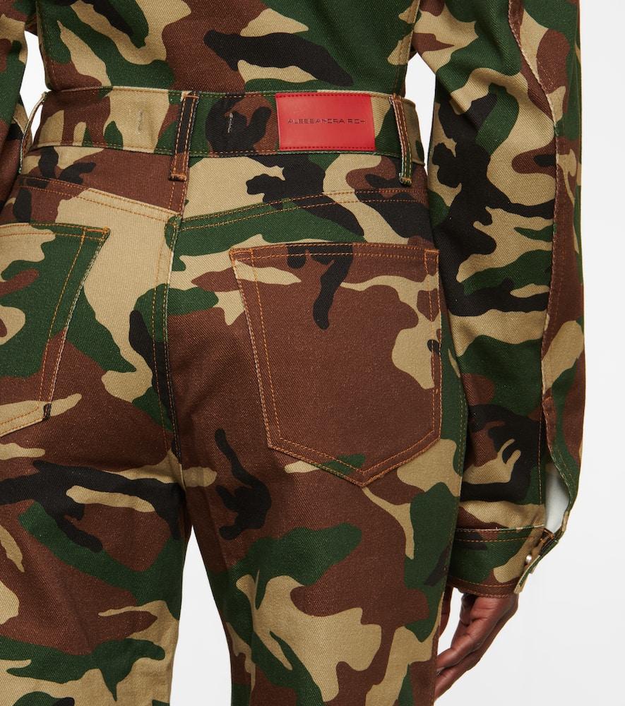 Camouflage cotton cargo pants