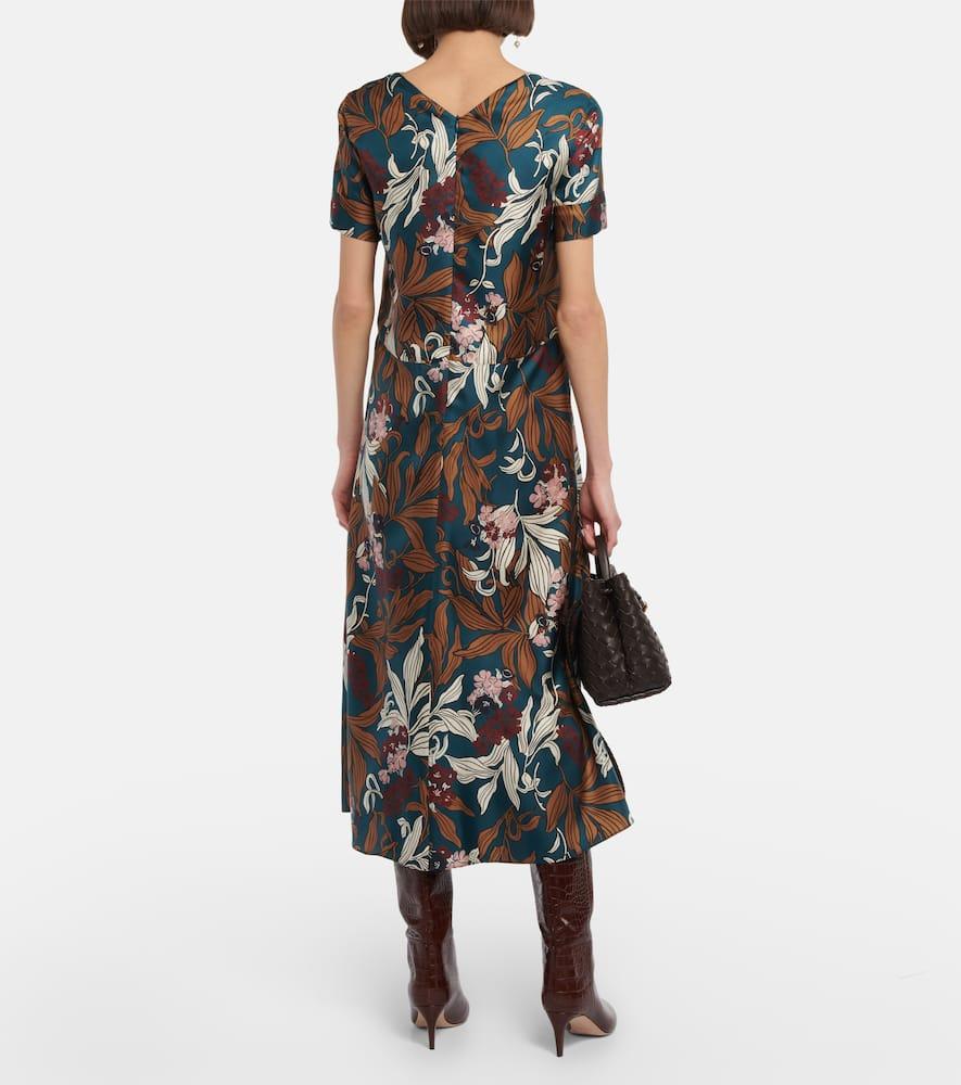 Paolo floral silk midi dress