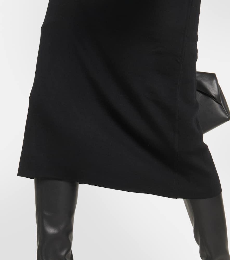 Enza virgin wool midi skirt