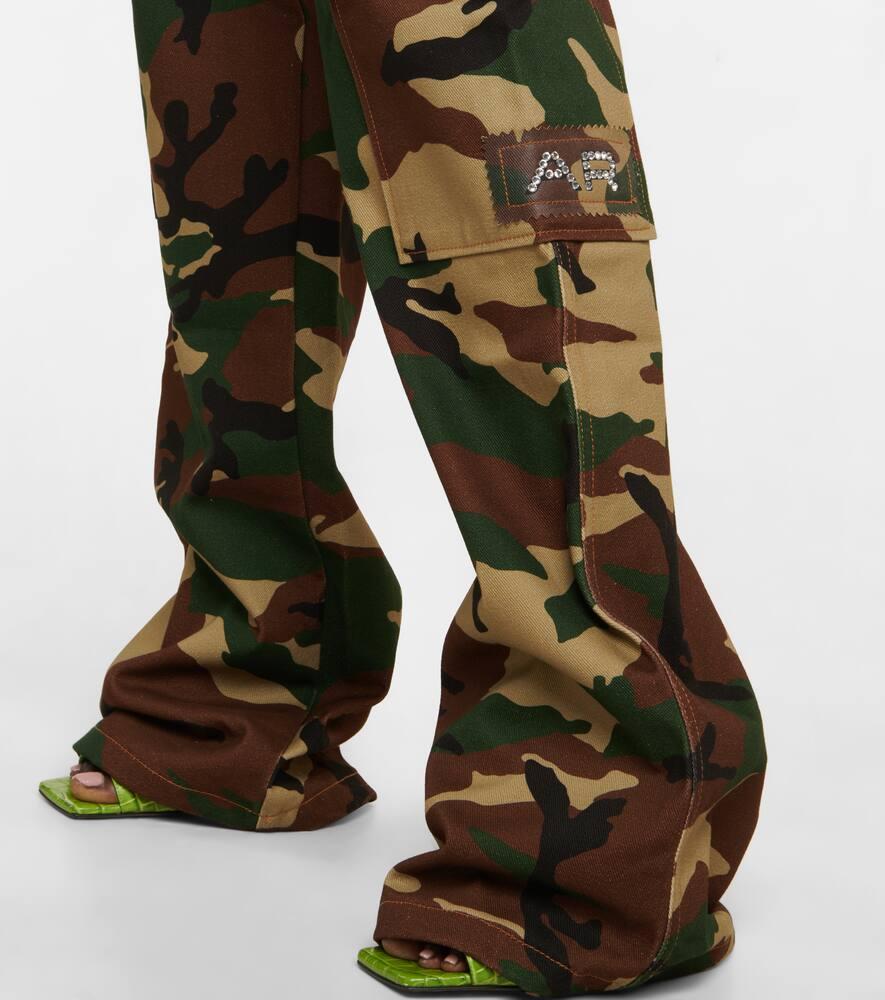 Camouflage cotton cargo pants