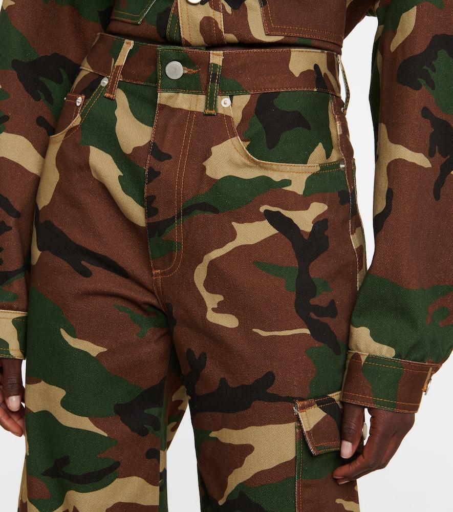 Camouflage cotton cargo pants