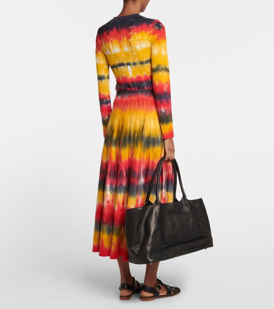 Ella tie-dye cashmere and silk maxi skirt