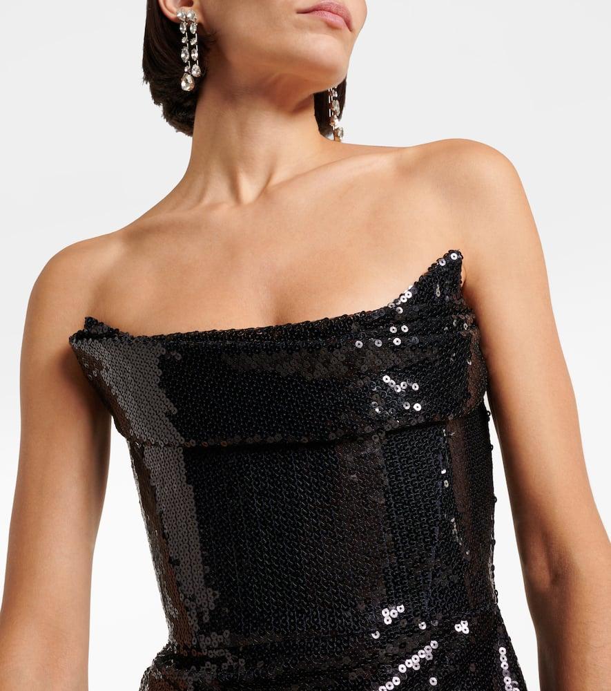 Sequined bustier dress