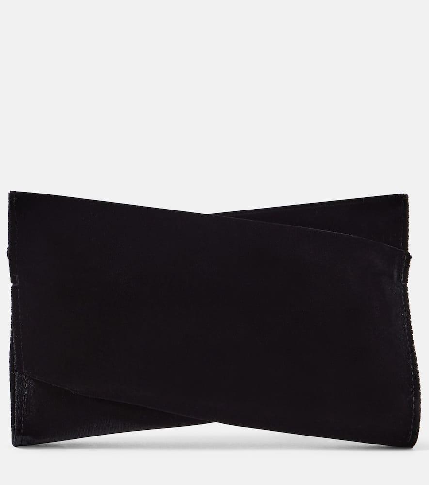 Loubitwist Small cotton velvet clutch