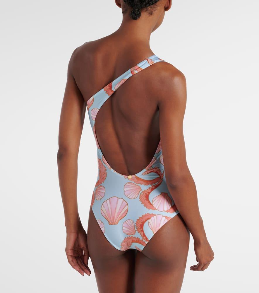 Seashell one-shoulder swimsuit