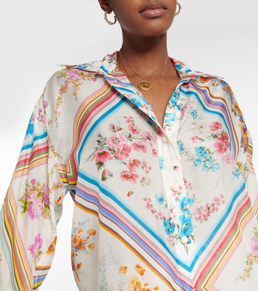 Halcyon floral silk blouse