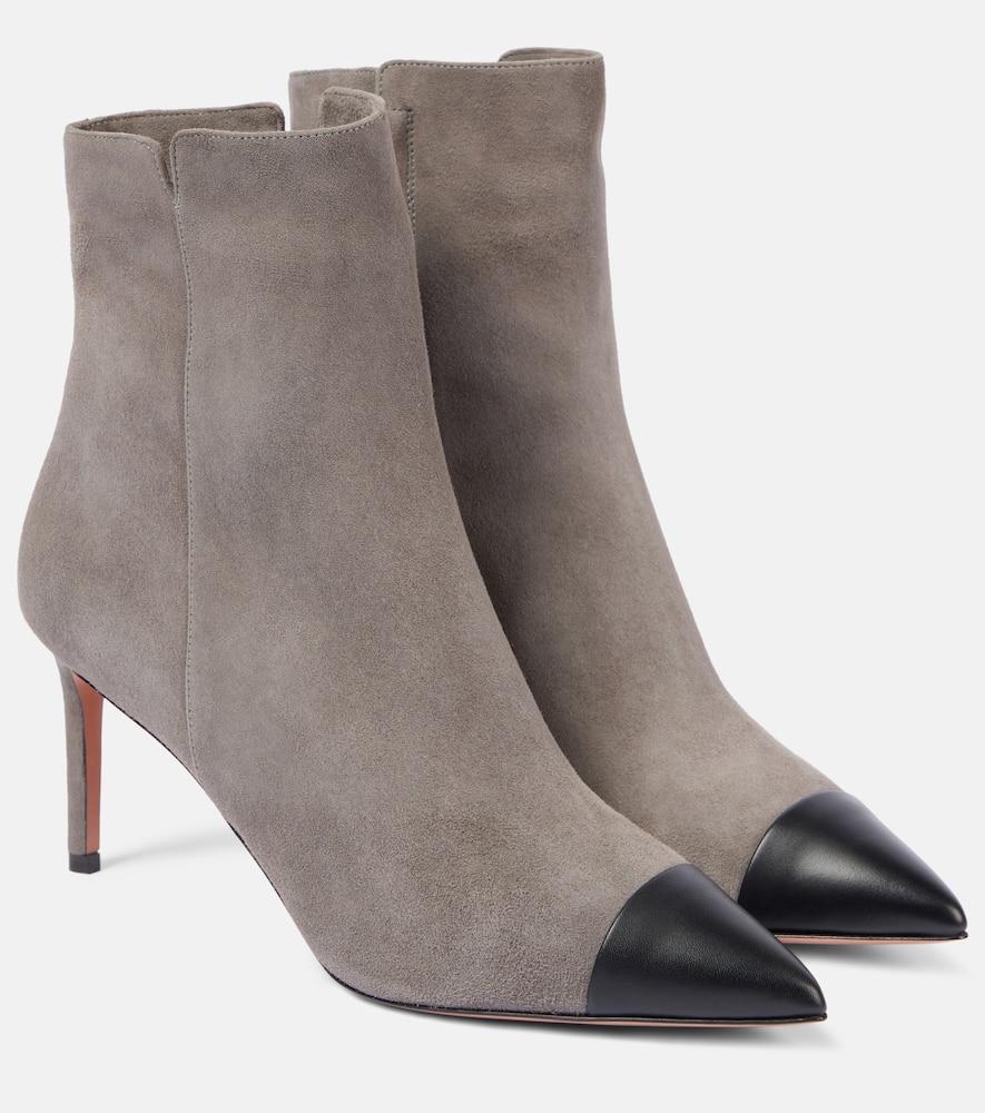 Milanese 75 suede and leather ankle boots