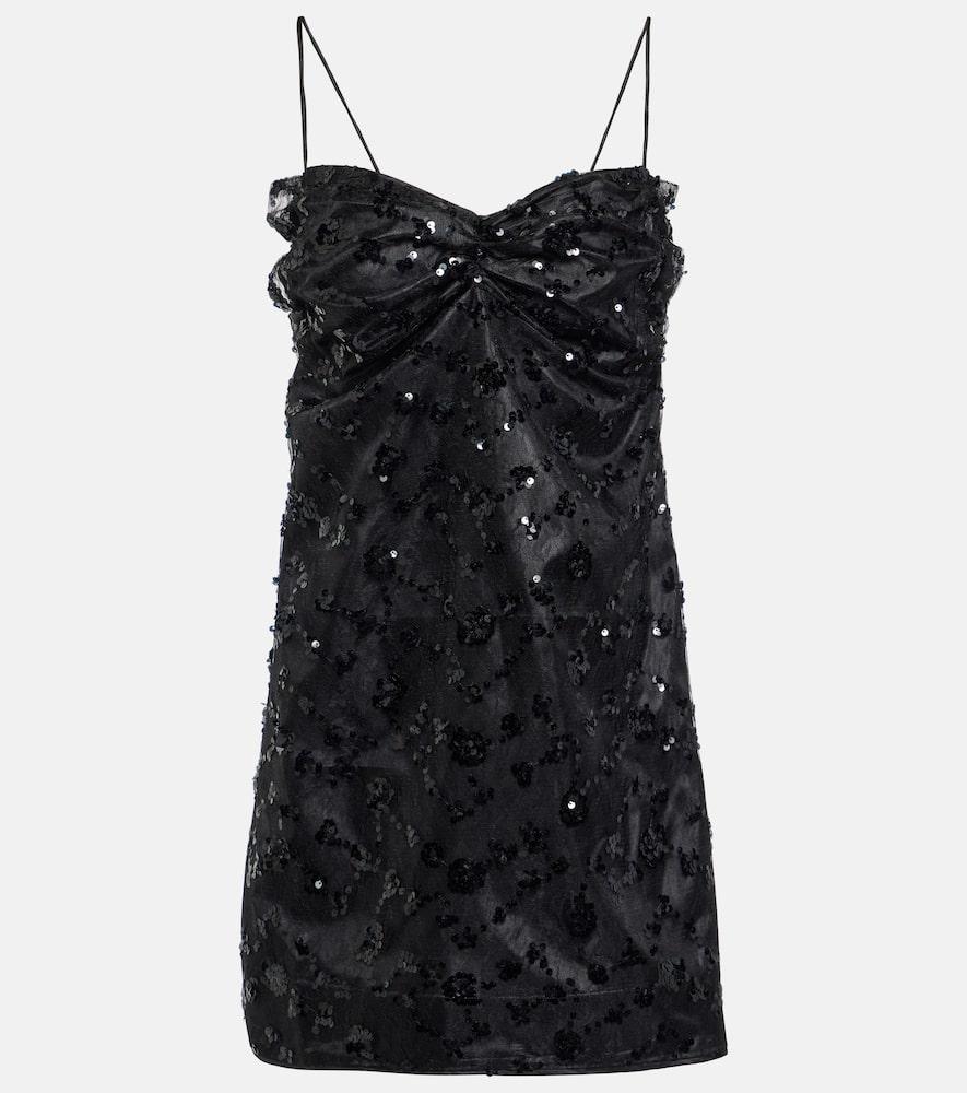 Sequined lace minidress