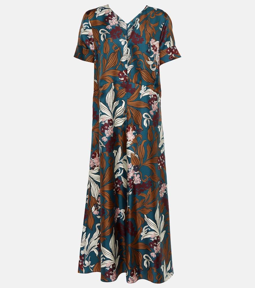 Paolo floral silk midi dress