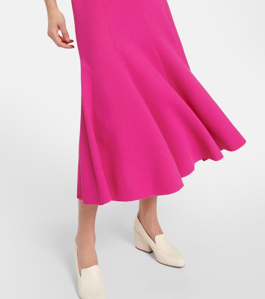 High-rise virgin wool maxi skirt