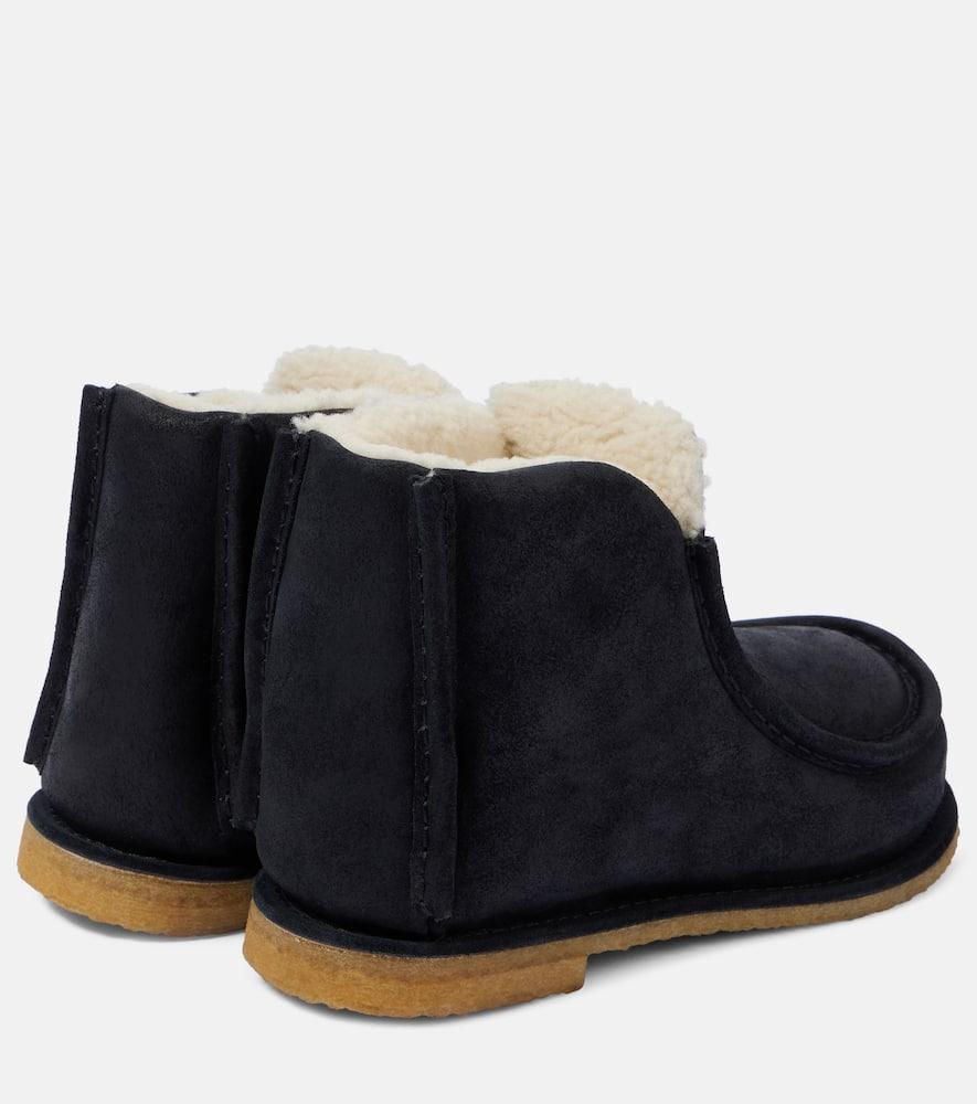 Shearling-lined leather ankle boots