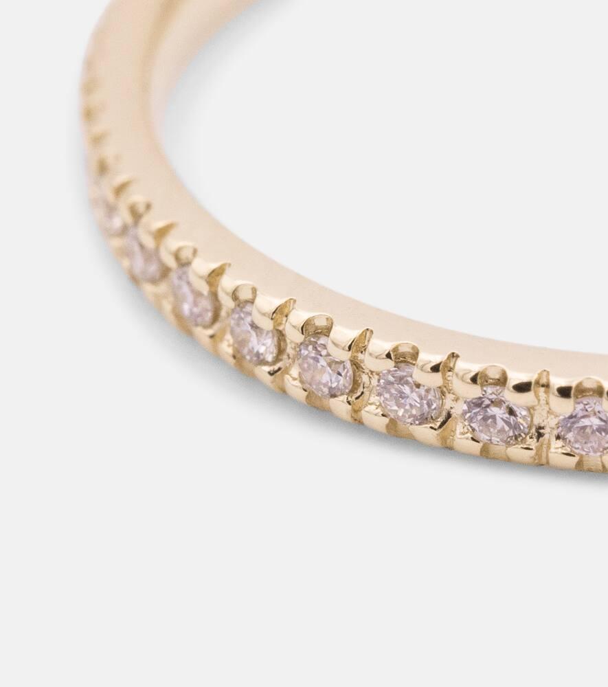 14kt yellow gold eternity ring with diamonds