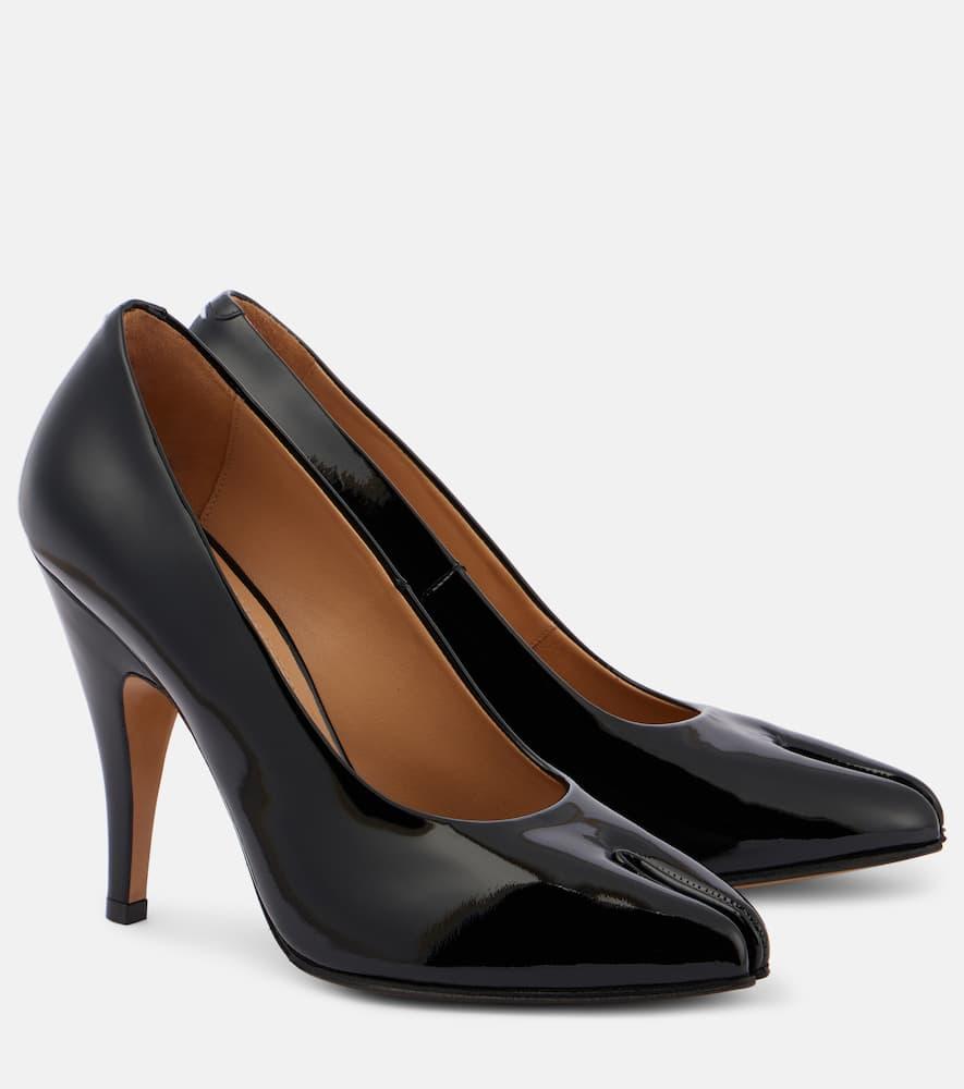 Tabi patent leather pumps