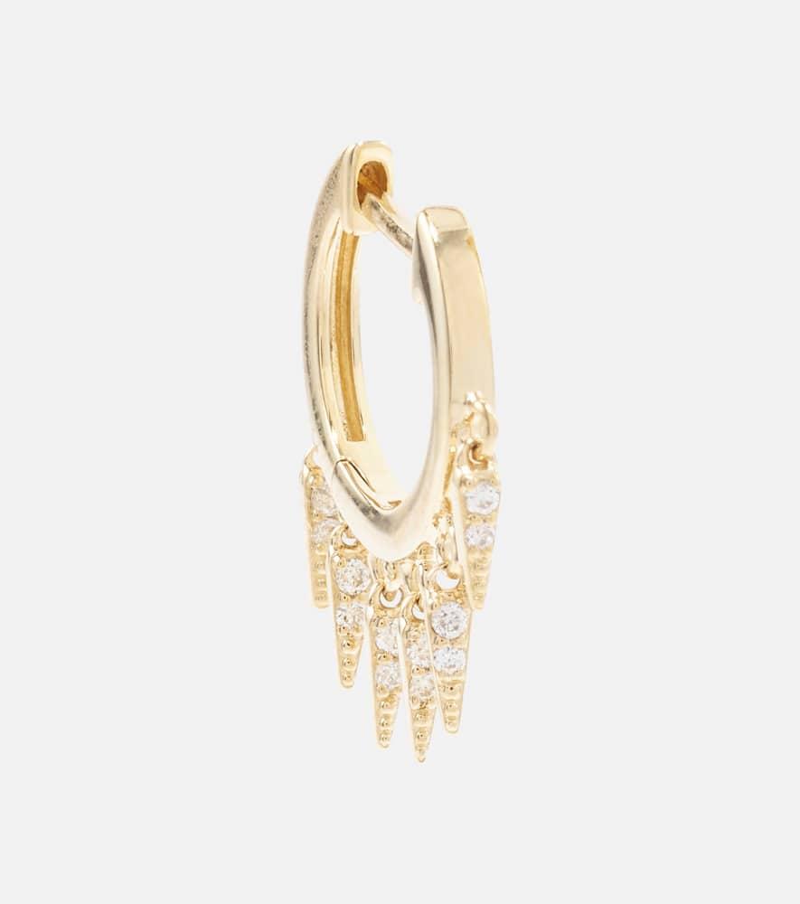 Fringe 14kt gold earrings with diamonds