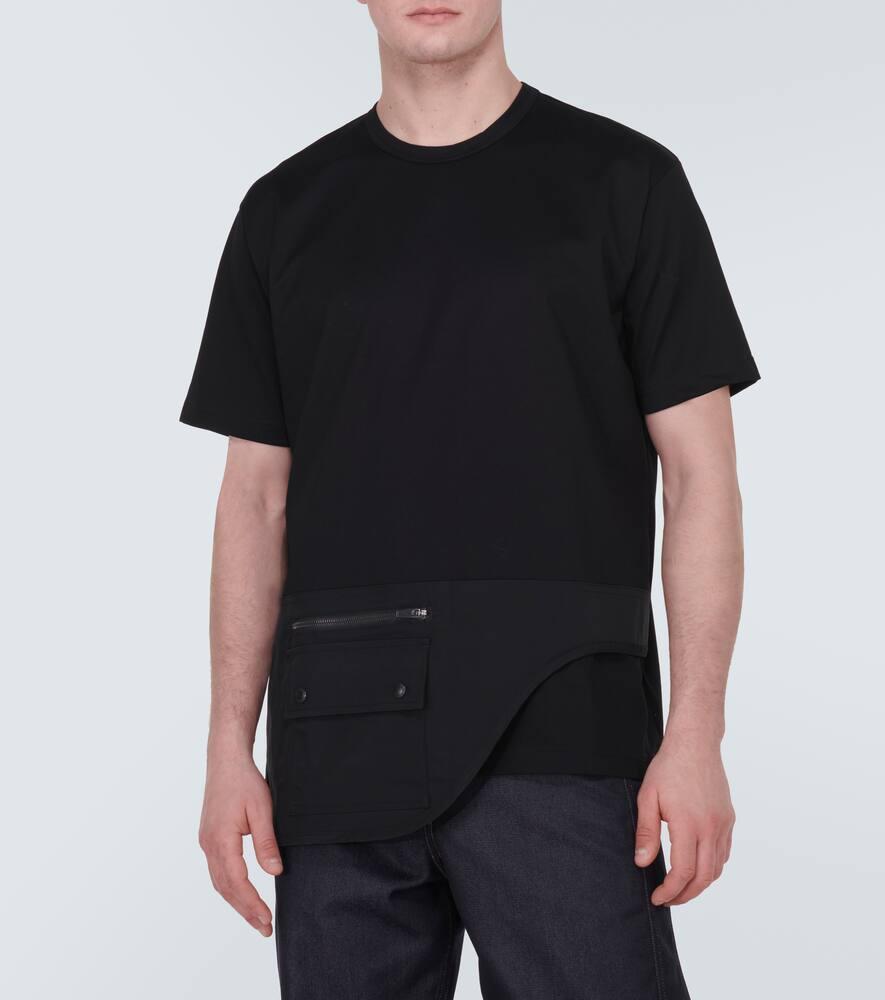 Paneled cotton jersey T-shirt