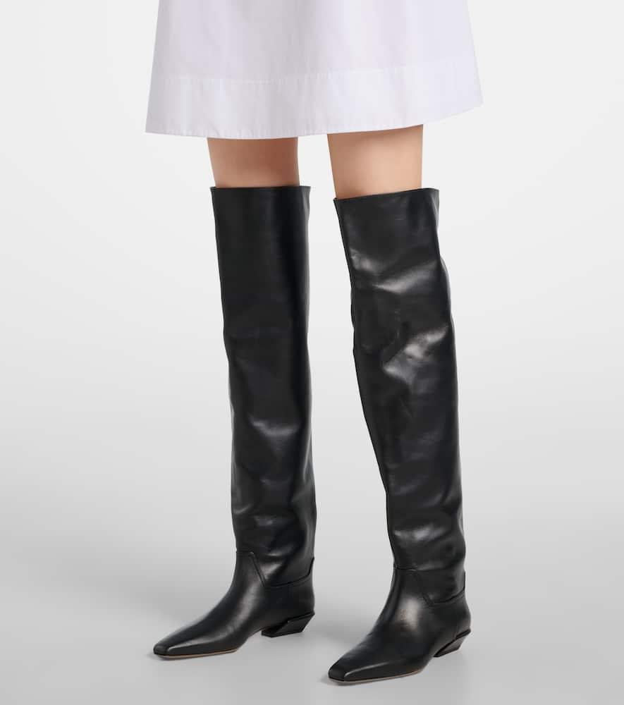 Bettina leather over-the-knee boots