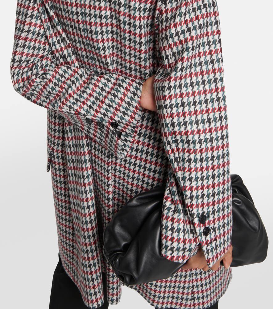 Vichy wool-blend coat