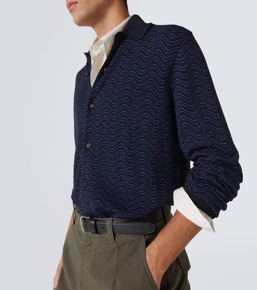 Jacquard wool-blend shirt