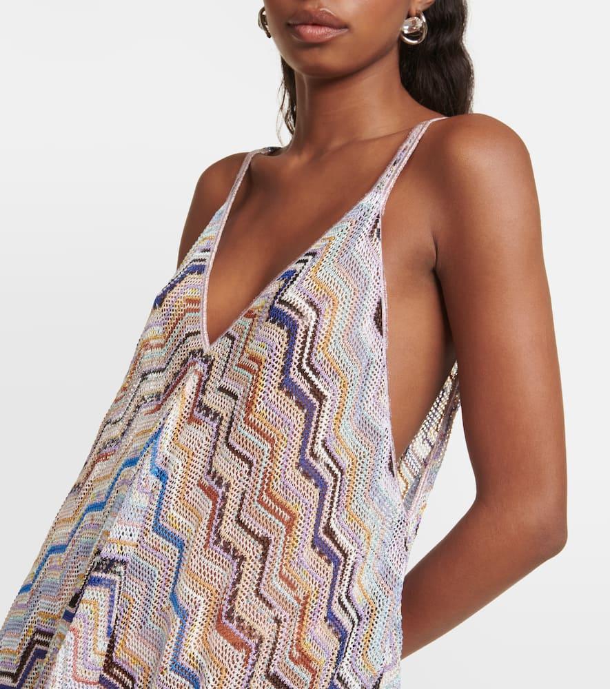 Zig Zag Lamée Beach Dress