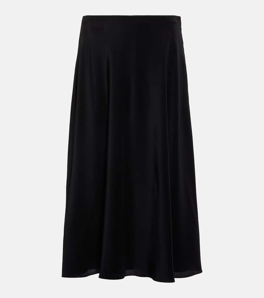 Medela silk satin midi skirt