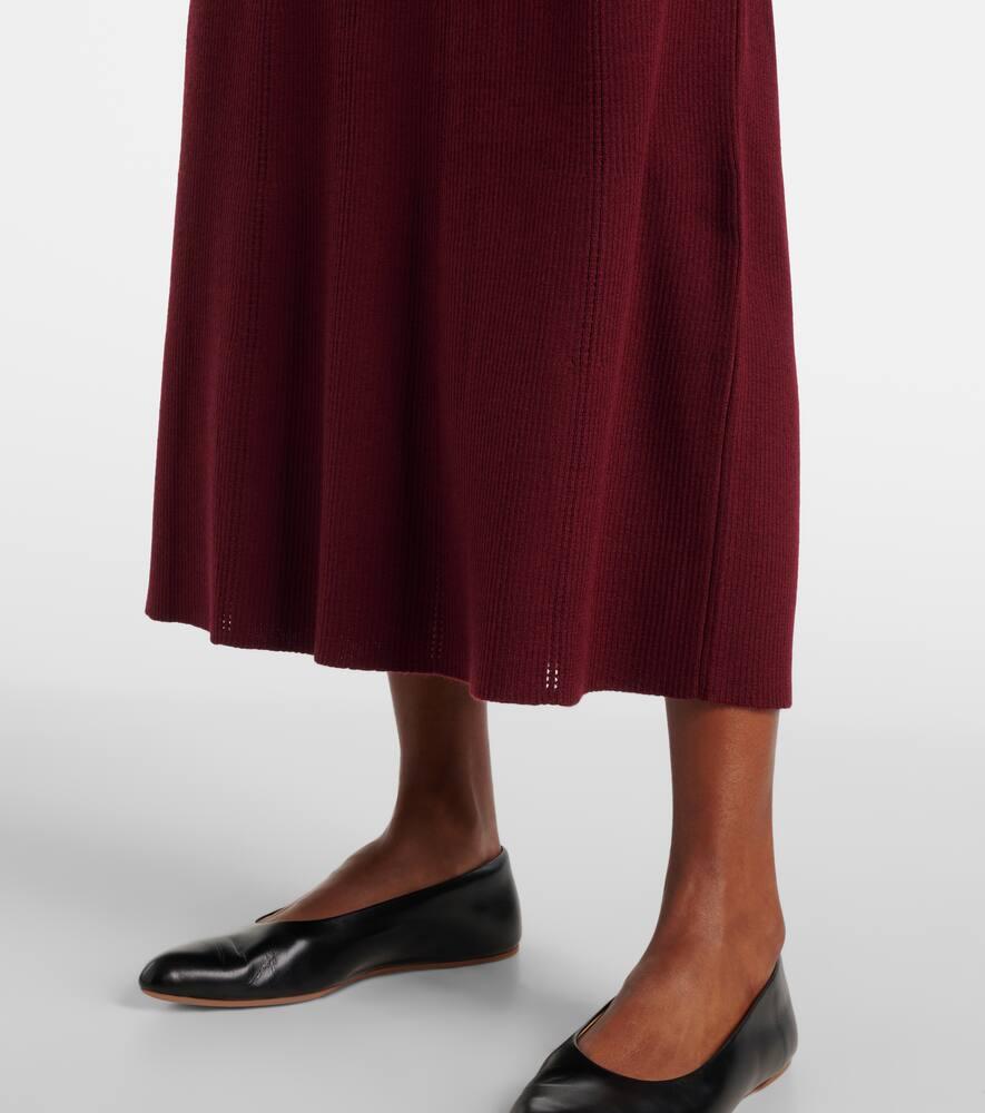 Imagene belted wool midi dress